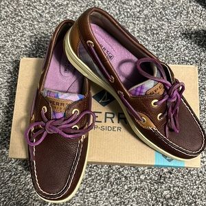 Sperry Shoresider Brown and Purple Topsider